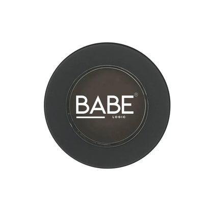 Talc-free single pan eyeshadow with lightweight, blendable formula in black packaging.