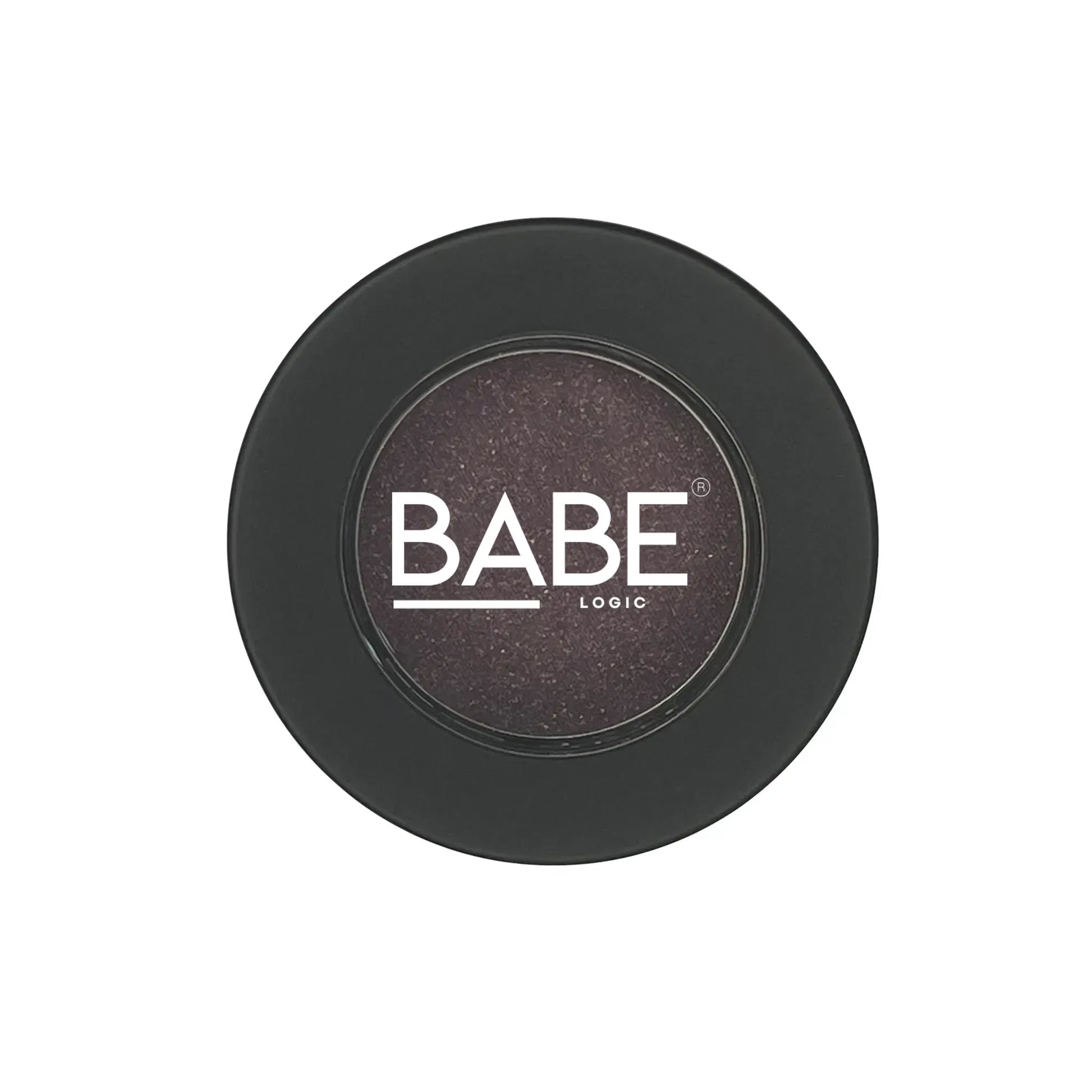 Talc-free single pan eyeshadow in sleek black packaging.
