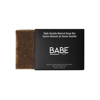 High-quality natural soap bar with packaging featuring essential oils and natural extracts.
