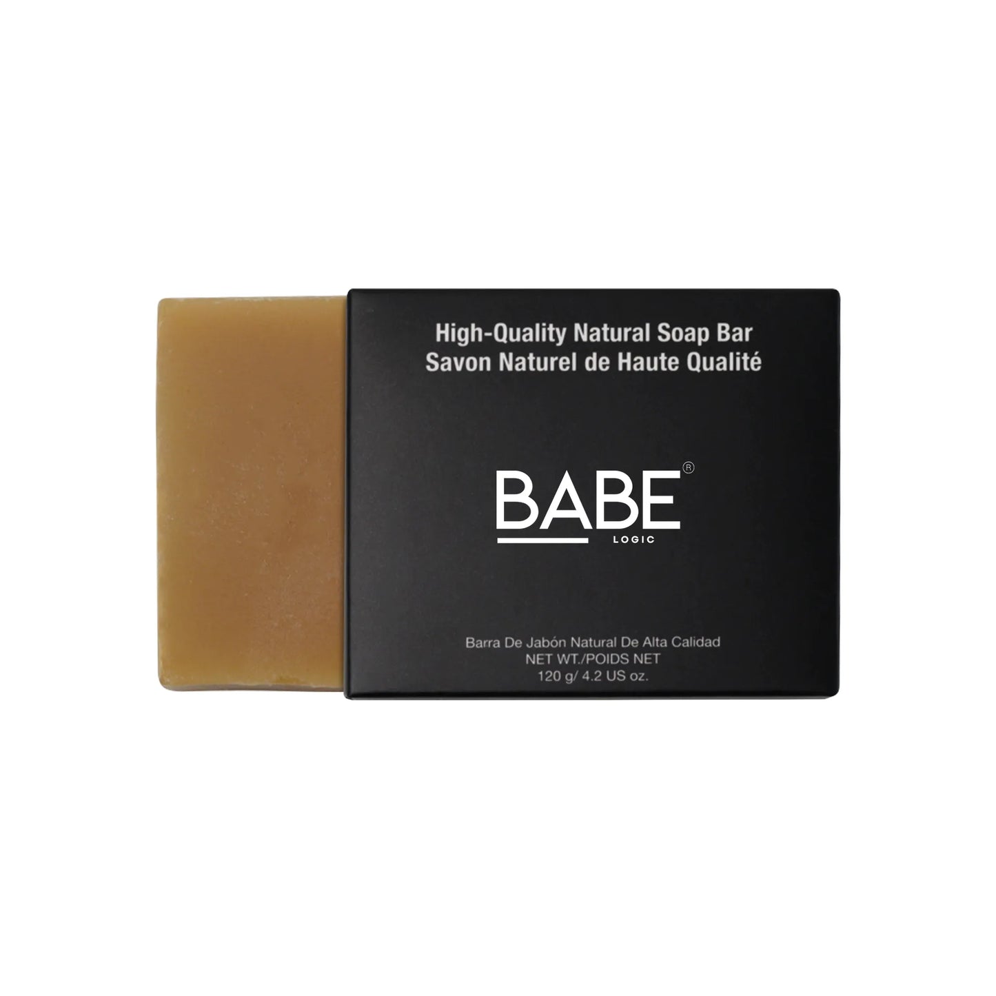High-quality natural soap bar with packaging, 120 g, calming eucalyptus and lavender scent.