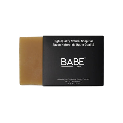 High-quality natural soap bar with packaging, 120 g, calming eucalyptus and lavender scent.