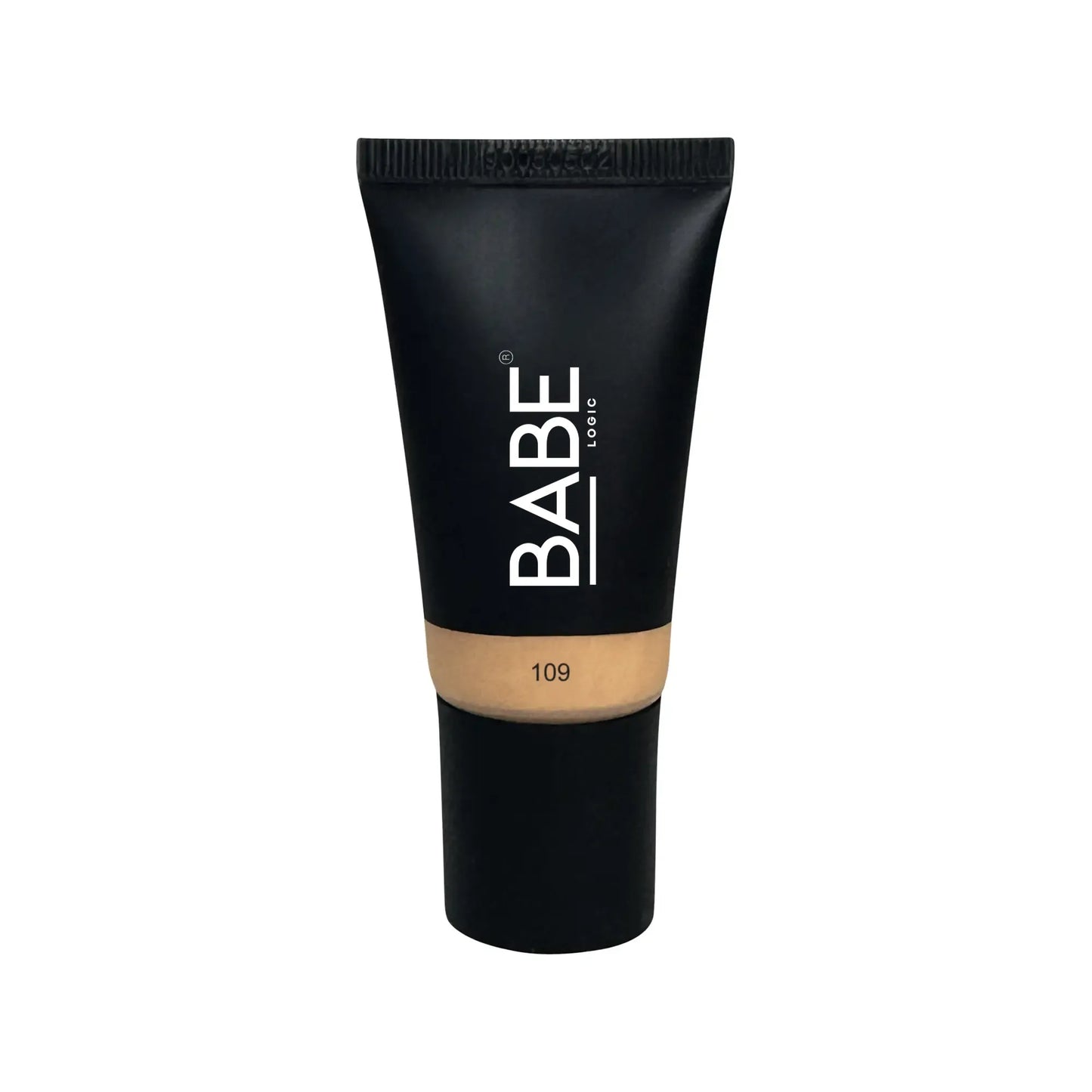 Black tube of tinted moisturizer with brand logo, offering sheer coverage and hydration for all skin types.