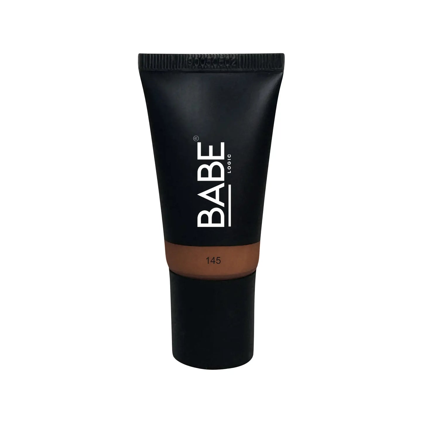 Black tube of tinted moisturizer by Babe, offering sheer coverage and essential hydration for all skin types.