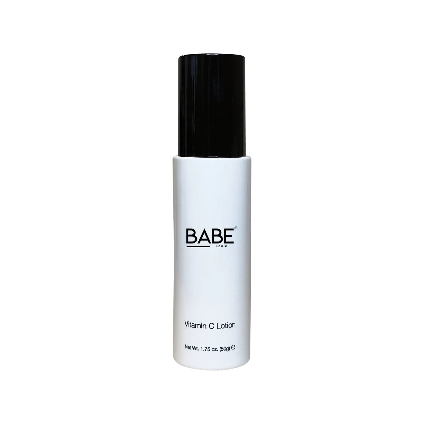 Vitamin C Lotion bottle with black cap, 1.75 oz capacity.