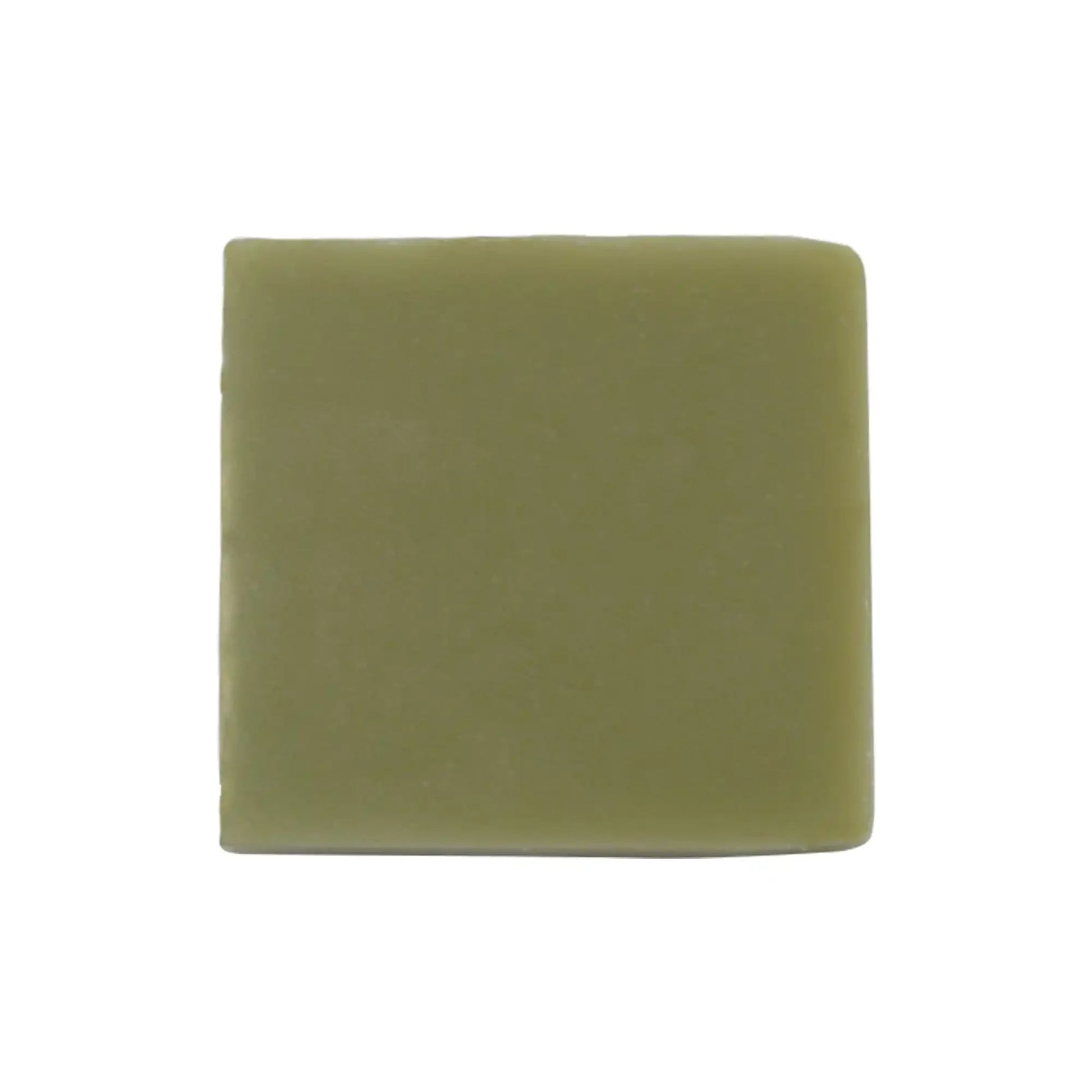 Natural soap bar with soothing eucalyptus and peppermint scent, suitable for all skin types.