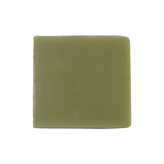 Natural soap bar with soothing eucalyptus and peppermint scent, suitable for all skin types.