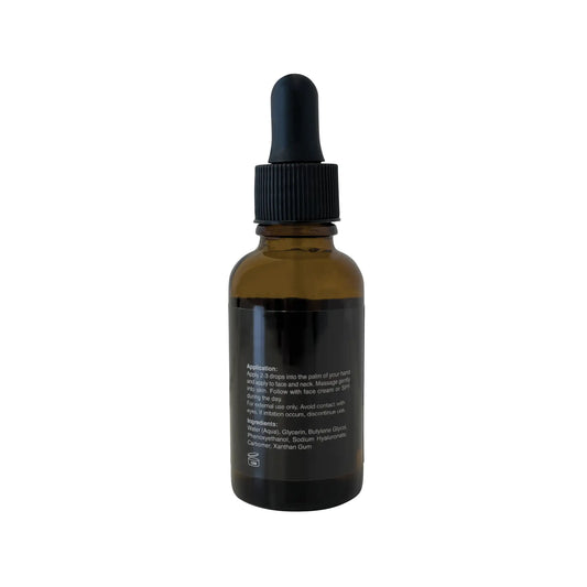 Brown bottle of hyaluronic acid serum with dropper, 1 fl. oz.