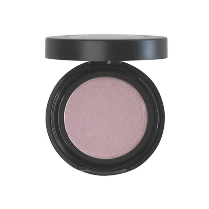 Talc-free single pan eyeshadow in sleek black compact.